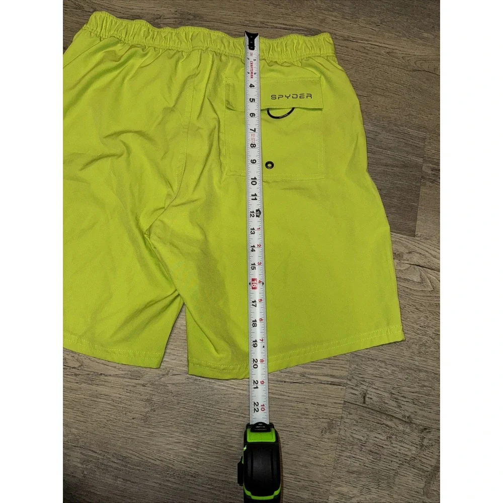 Spyder Swim Lime Eboard Brief Lined Trunks Board Shorts Men's Medium